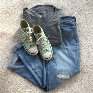 Mint green converse